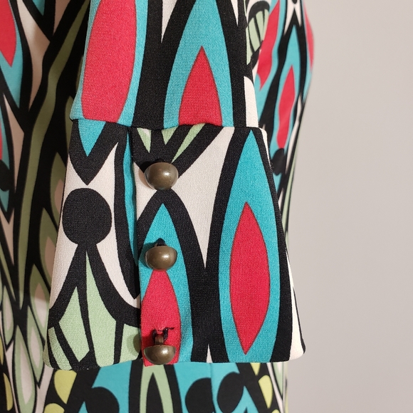 V1 Couture geometric print dress size 8 - Picture 3 of 8